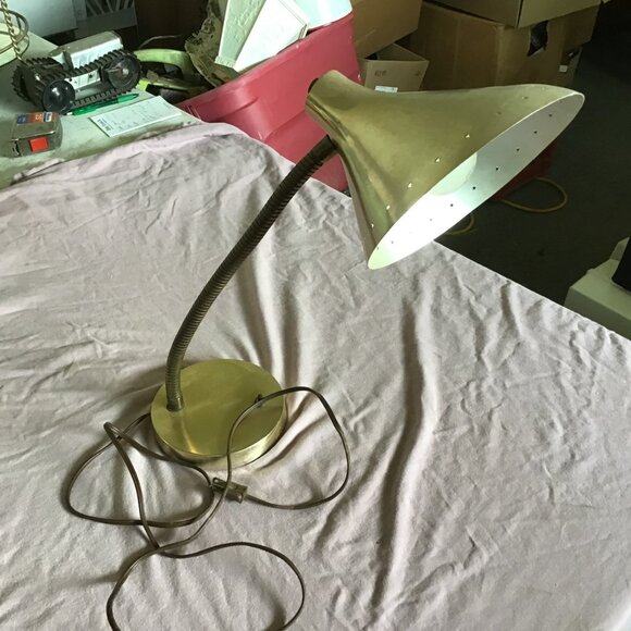 Vintage Gooseneck Desk Lamp Works - Retro Desk Lamp - Neat Collectible Working - Picture 7 of 7